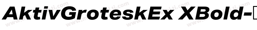 AktivGroteskEx XBold字体转换